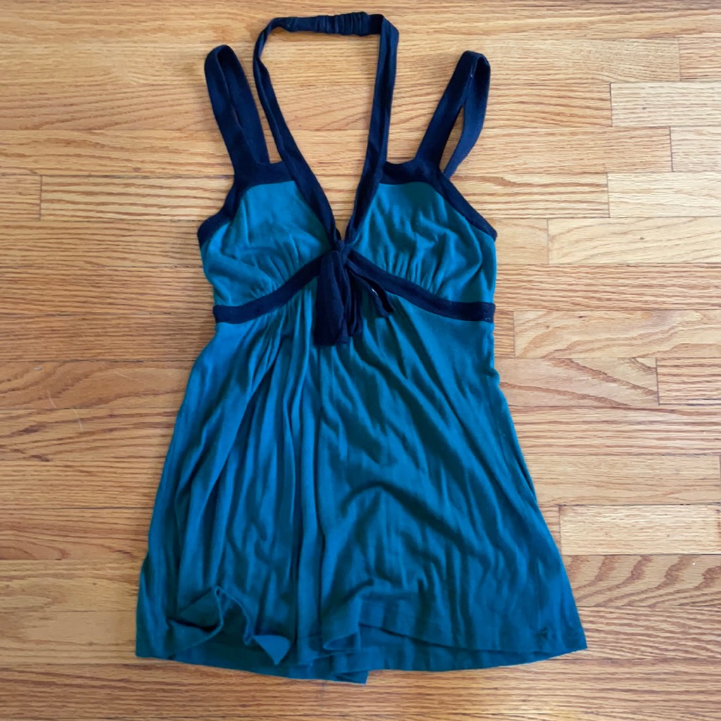 Black And Teal Ella Moss Tank